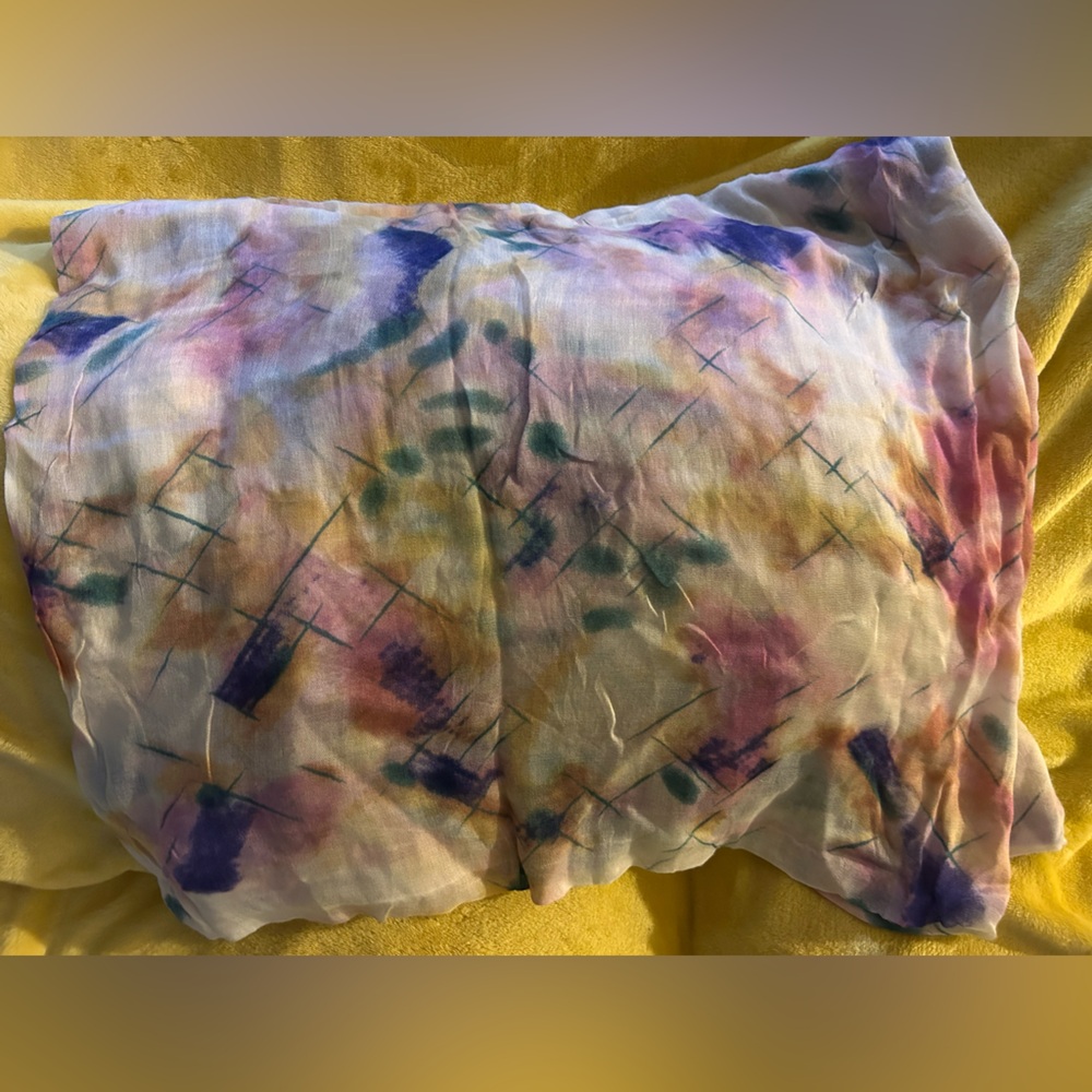 Colorful Tie-Dye Scarf